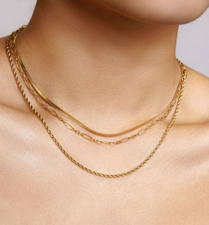 Halskette „Twisted“ | Gold & Silber